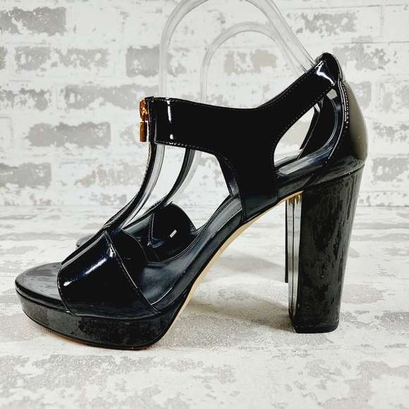 Michael Kors Shoes - Michael Michael Kors Berkley T-Strap Black Platform Dress Sandals W629